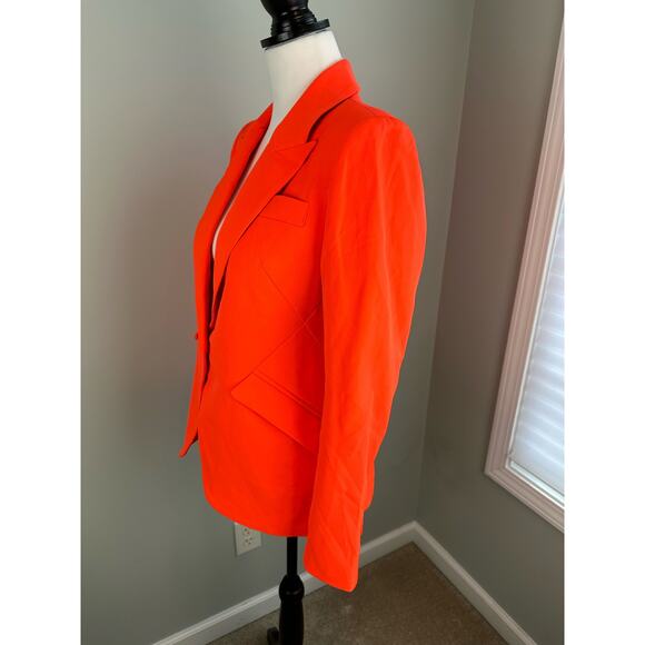 NWT Generation Love Hudson Crepe Blazer - Papaya - Small - Picture 7 of 9